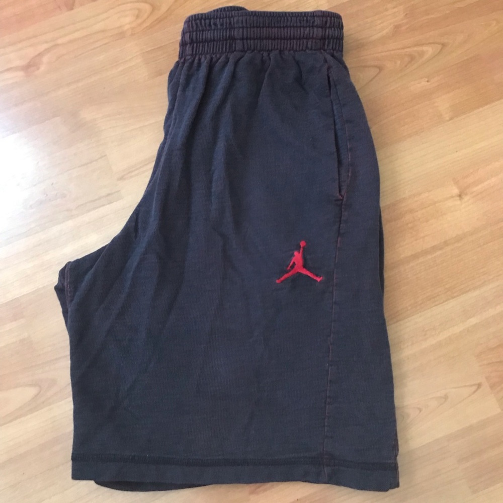 Air Jordan Mens Shorts Bred Black Red